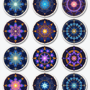 Mandalas & Rangoli - Sticker Sheet v15